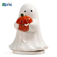 Ceramic Ghost Wax Melting Pot