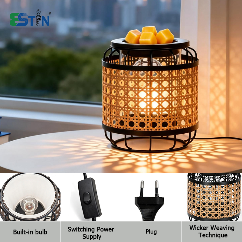  Ironwork Black Woven Wax Lamp Decoration