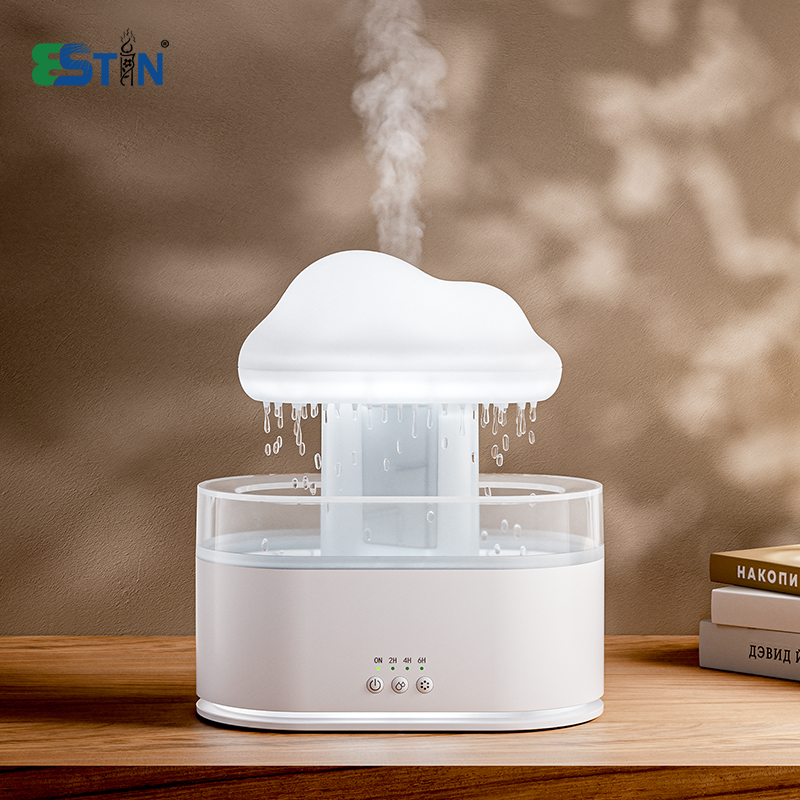 Cloud-shaped White Noise Diffuser Imitating Raindrop Shape