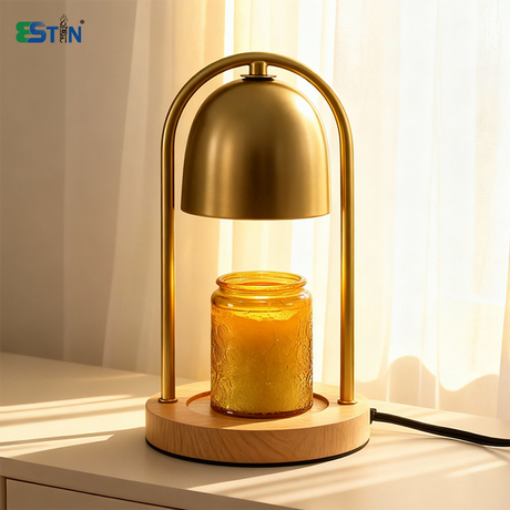 Electric Candle Warmer Lamp – Metal Dome Scented Wax Melter Table Light for Home Decor