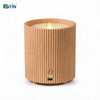 Wood Grain LED Candle Aroma Diffuser – Waterless Pure Essential Oil Fan Diffuser with 12 Refill Pads