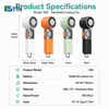 Semiconductor Cooling Handheld Fan – 100-Speed Turbo Personal Fan with Retractable Cable & 3600mAh Power Bank