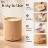 Wood Grain LED Candle Aroma Diffuser – Waterless Pure Essential Oil Fan Diffuser with 12 Refill Pads