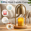 Electric Candle Warmer Lamp – Metal Dome Scented Wax Melter Table Light for Home Decor