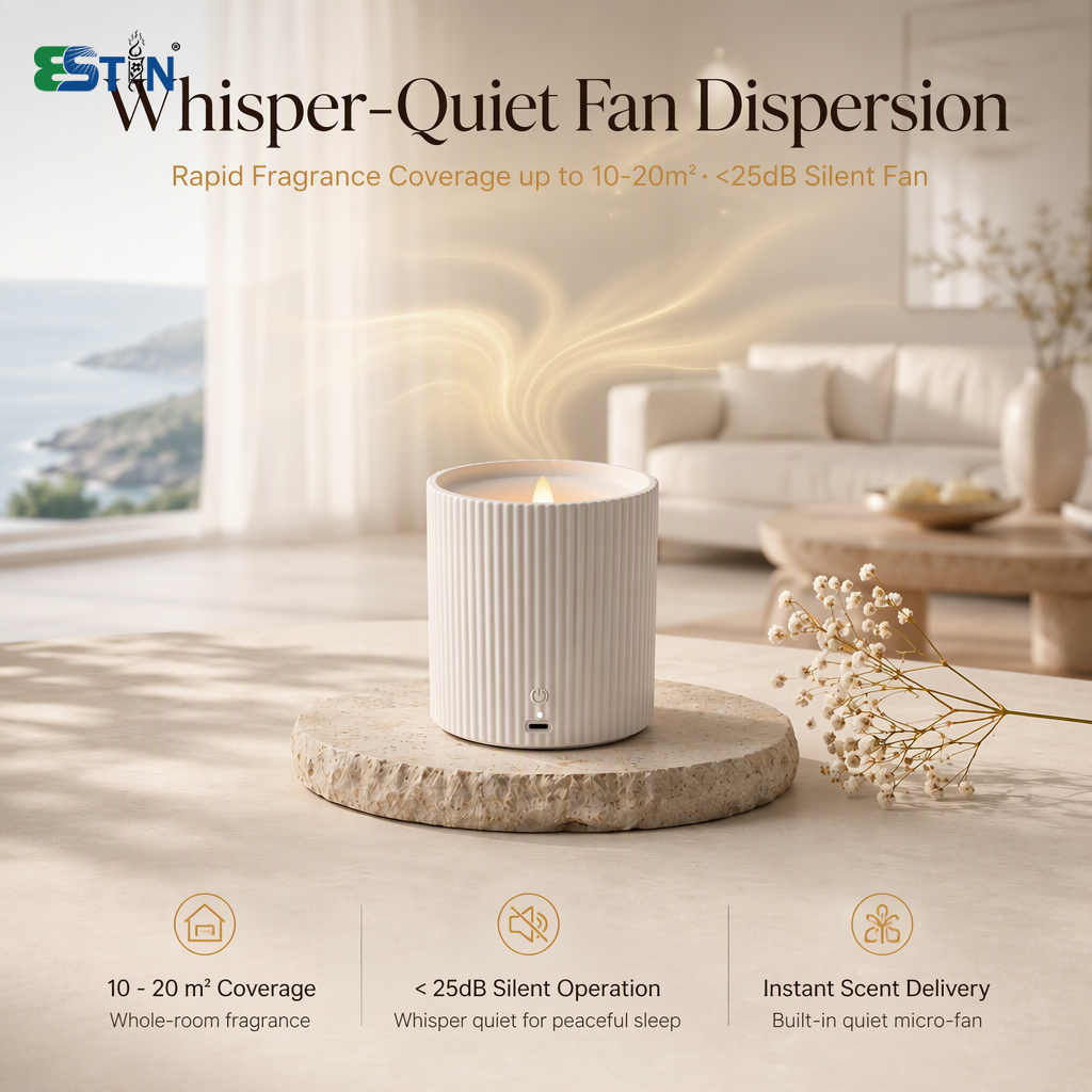 Rechargeable LED Candle Aroma Diffuser – Waterless Candle Essential Oil Diffuser