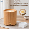 Wood Grain LED Candle Aroma Diffuser – Waterless Pure Essential Oil Fan Diffuser with 12 Refill Pads
